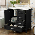 Bathroom Vanity, Modern Bathroom Cabinet With Sink Combo Set, Bathroom Storage Cabinet With A Soft Closing Door And 3 Drawers, Solid Wood Frame