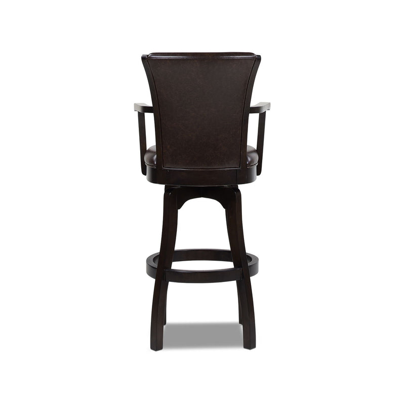 Williams - Swivel Bar Stool With Armrests - Vintage Brown