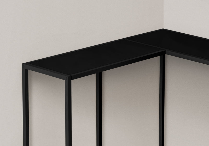 Corner Accent Console Table For Entryway, Contemporary & Modern - Black