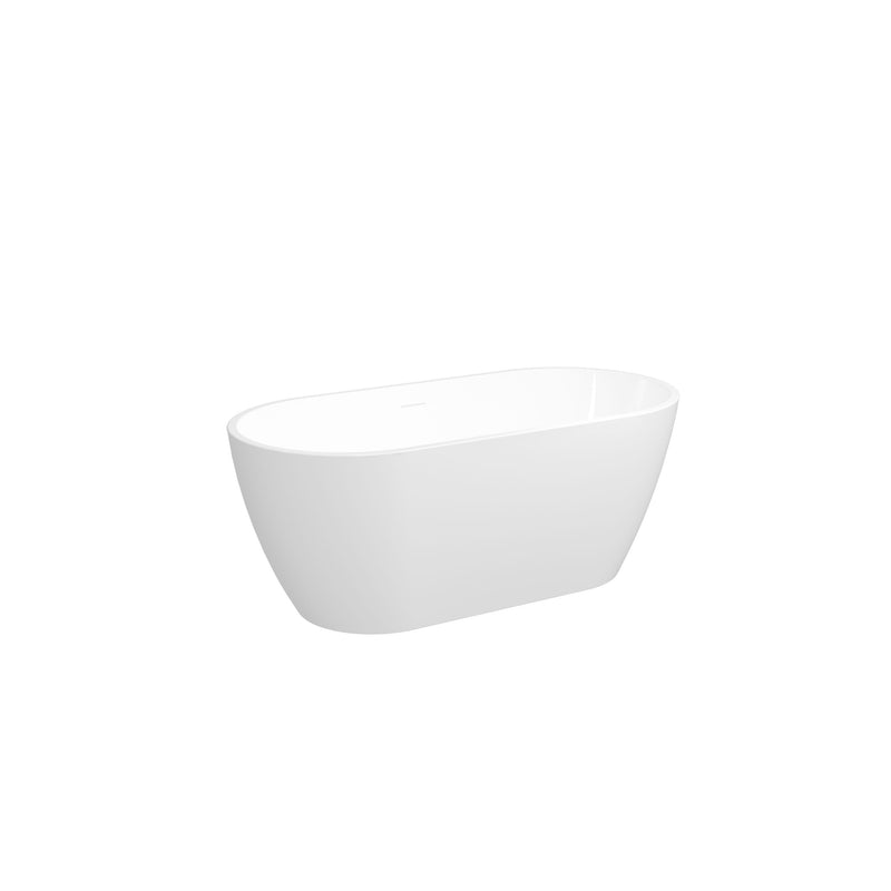 Acrylic Freestanding Soaking Bathtub With Integrated Slotted Overflow And Brushed Nickel Toe-Tap Drain, Cupc Certified