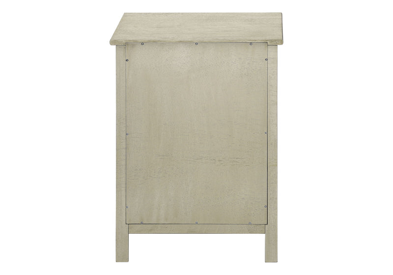 Accent End Table, 2 Tier, Storage Drawer, Transitional Style