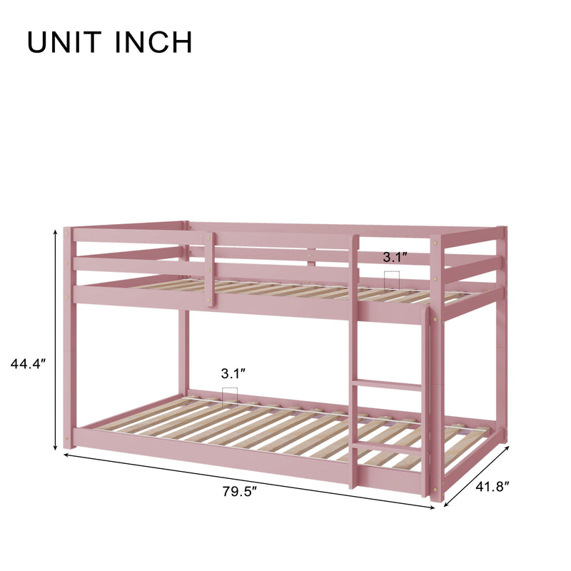 Twin Over Twin Floor Bunk Bed