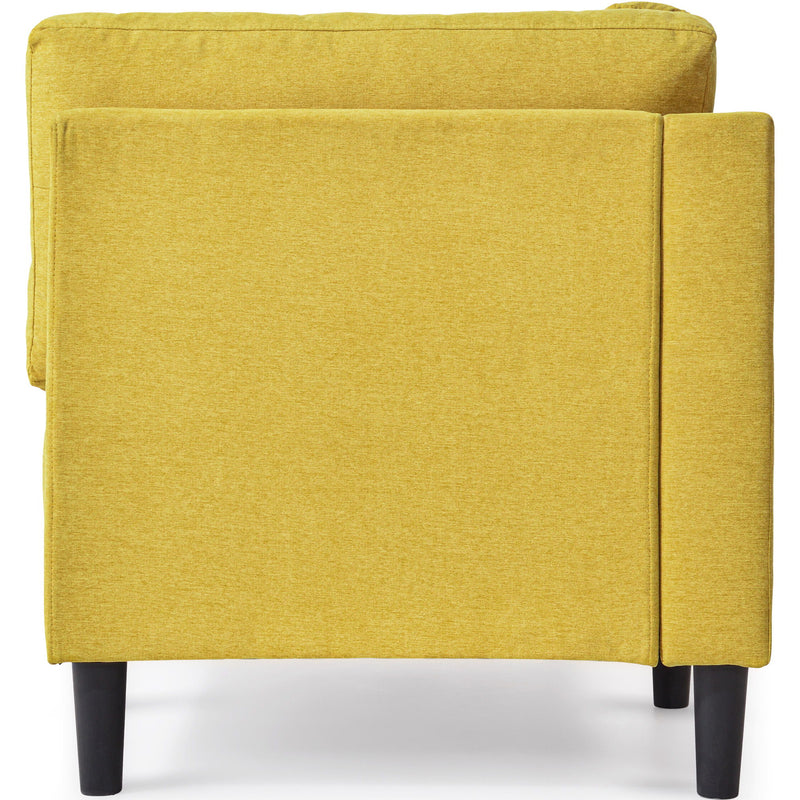 Mid-Century Modern Linen Corner Lounge Chair, Upholstered Indoor Chaise Lounge, Sleeper Sofa