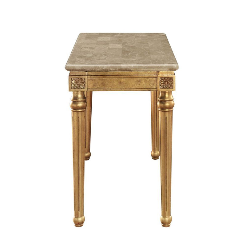 Daesha - Accent Table - Marble & Antique Gold