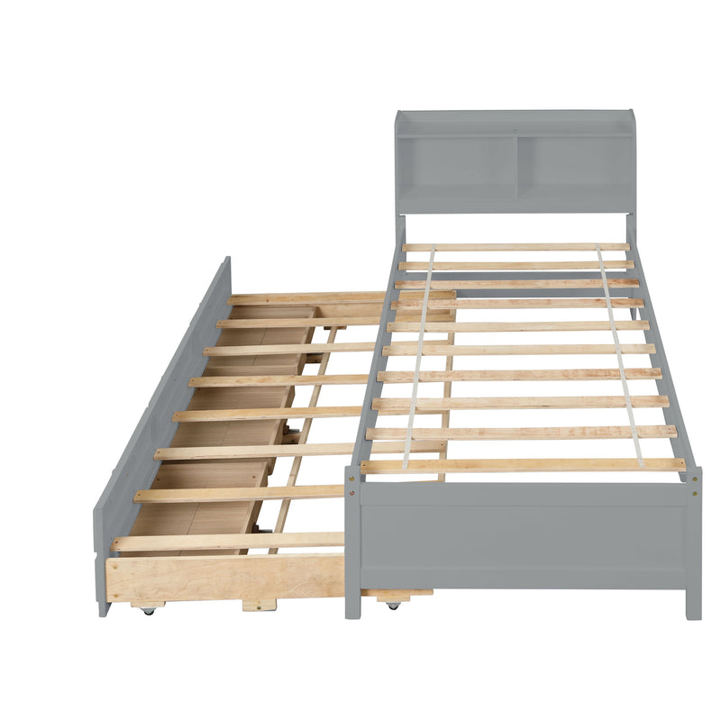 Bed With Twin Trundle, Drawers