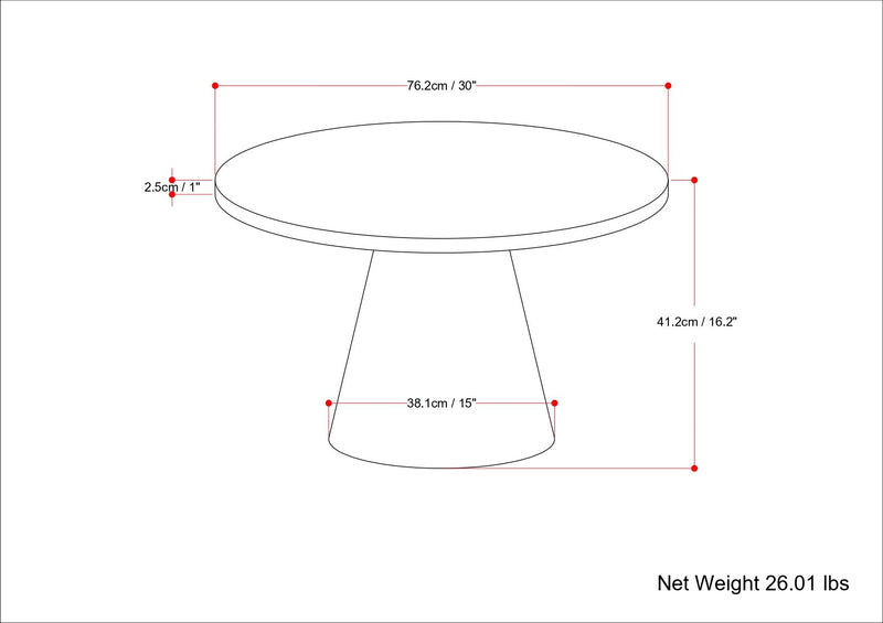 Winnie - Round Coffee Table - Walnut