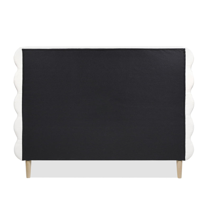 Stockholm - Modern Wavy Headboard Platform Bed