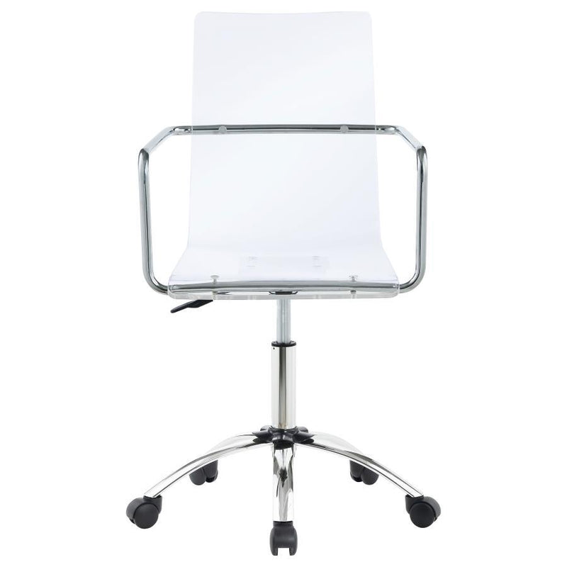 Amaturo - Acrylic Adjustable Home Office Desk Chair - Clear