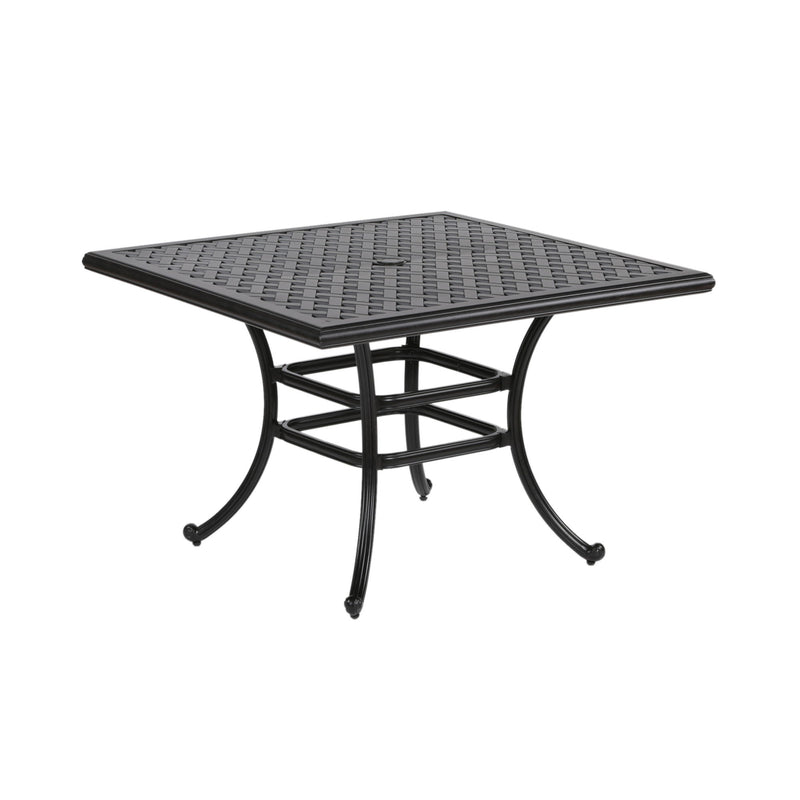 Square 4 Person 43.19" Long Aluminum Dining Set With Cushions