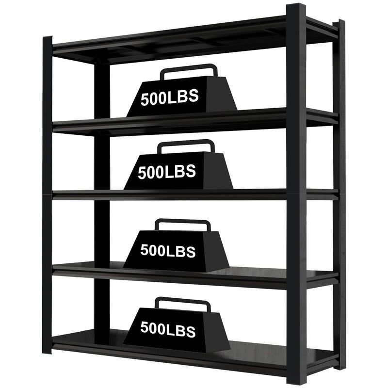 Tall Metal Shelves With Removable Dividers Are High Capacity And Load Bearing For Garages, Kitchens And Offices