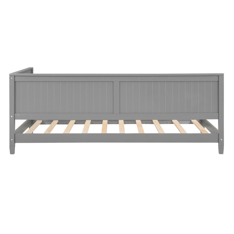 Twin Size Wood Daybed/Sofa Bed, Gray