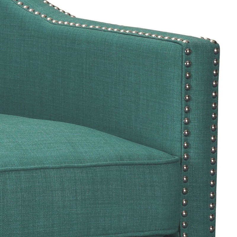 Erica - Chair With Chrome Nails Heirloom - Aqua / Teal