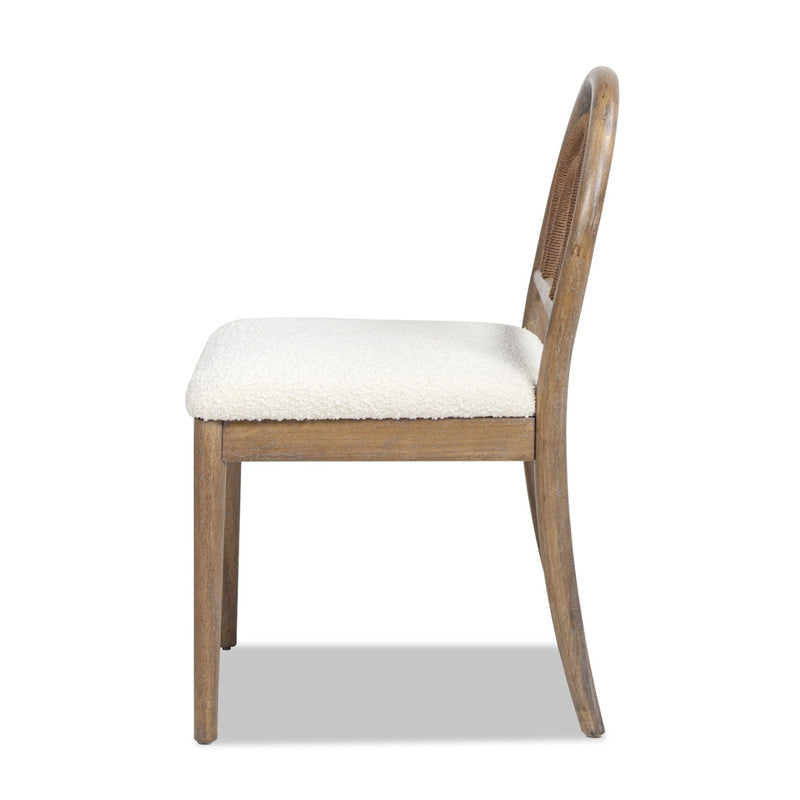 Leon - Arched Back & Upholstered Dining Chair (Set of 2) - Ivory White