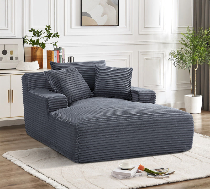 Cloudline - Oversized Chaise Lounge, Modern Comfy Couch With Full Foam Cushioning, Cozy Sleeper Sofabed