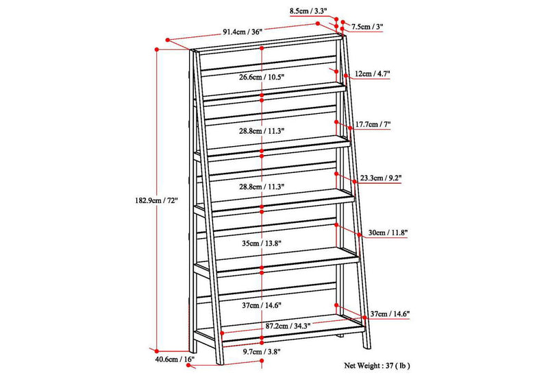 Acadian - Handcrafted Wide Bookcase