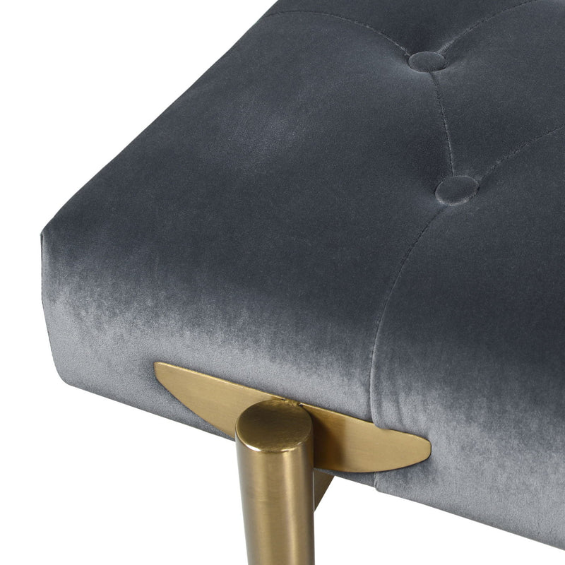 Aria - Upholstered Gold Accent Bench