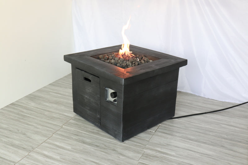 Fiber Reinforced Propane / Natural Gas, Fire Pit Table - Charcoal