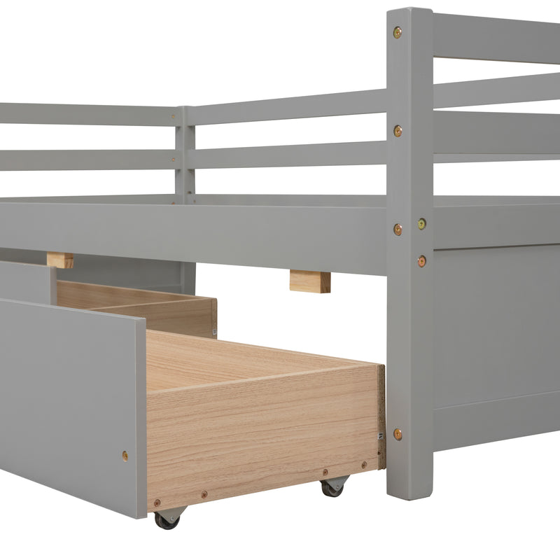 Daybed with two Storage Drawers ,Grey(New SKU:W504P148560)