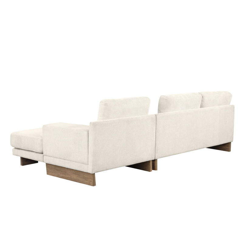 L-Shaped Sofa Sectional Sofa With Two USB Ports And Two Power Sockets, A Storage Drawer And A Reversible Chaise Lounge For Living Room