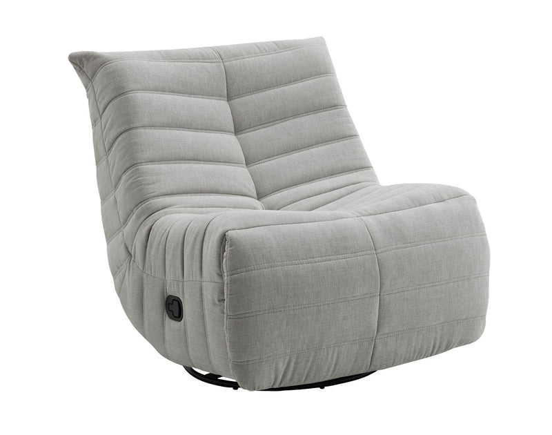 Talmon - Chenille Glider Recliner With Swivel