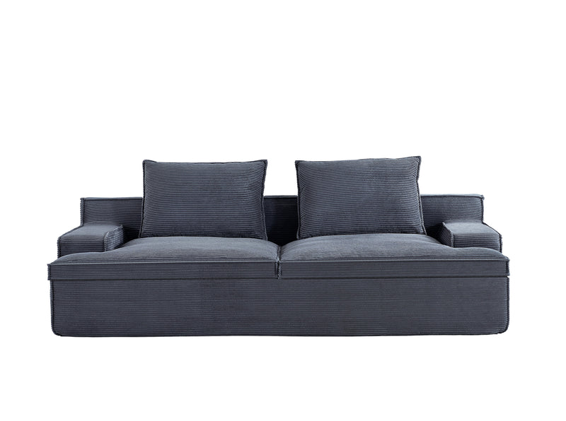 Nimbus - Oversized Full Foam 4 Seater Couch For Living Room Upholstered In Soft Corduroy, Wide Armrests