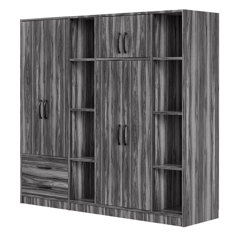 6 Door Wardrobe With Shelves And Drawers