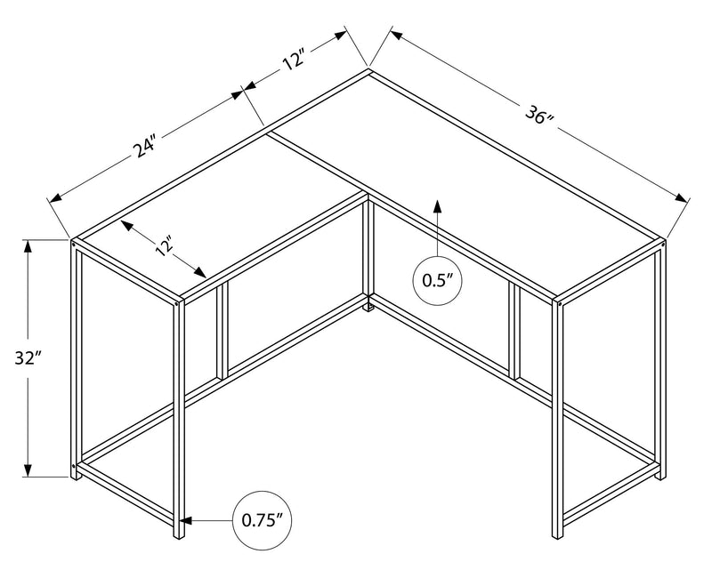 Corner Accent Console Table For Entryway, Unique L-Shaped Design