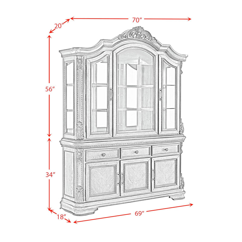 Madison Park - Hutch With LED - Walnut