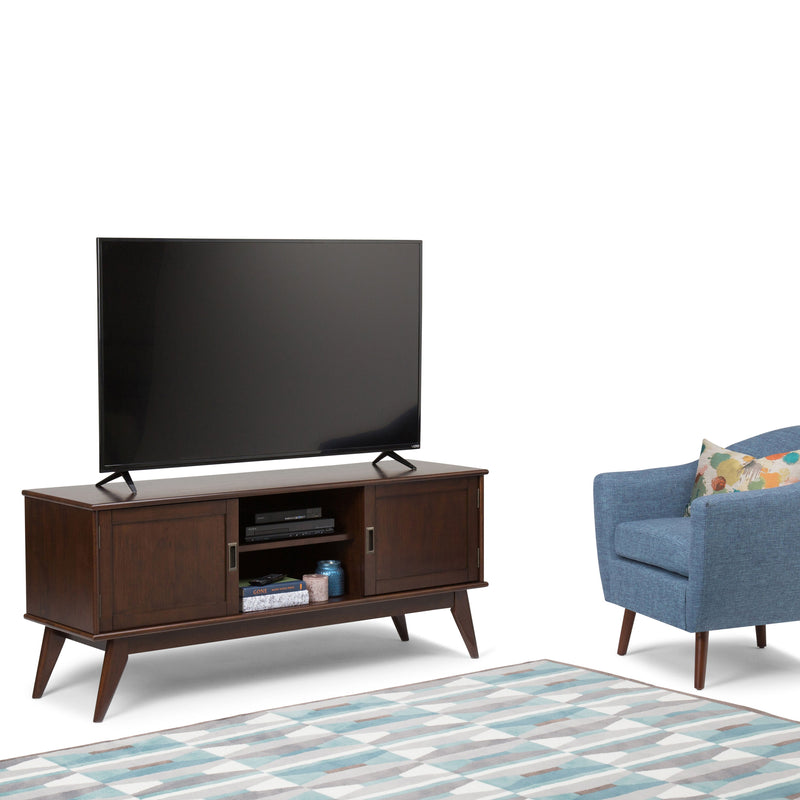 Draper - Handcrafted Mid Century Low TV Media Stand