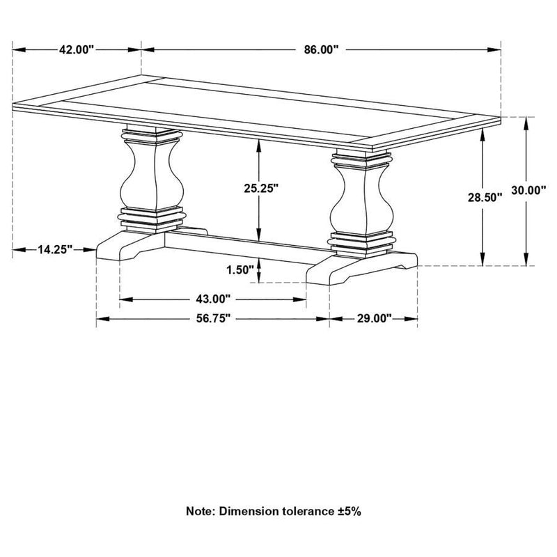 Parkins - Rectangular Dining Table - Rustic Espresso - Atlantic Fine Furniture Inc