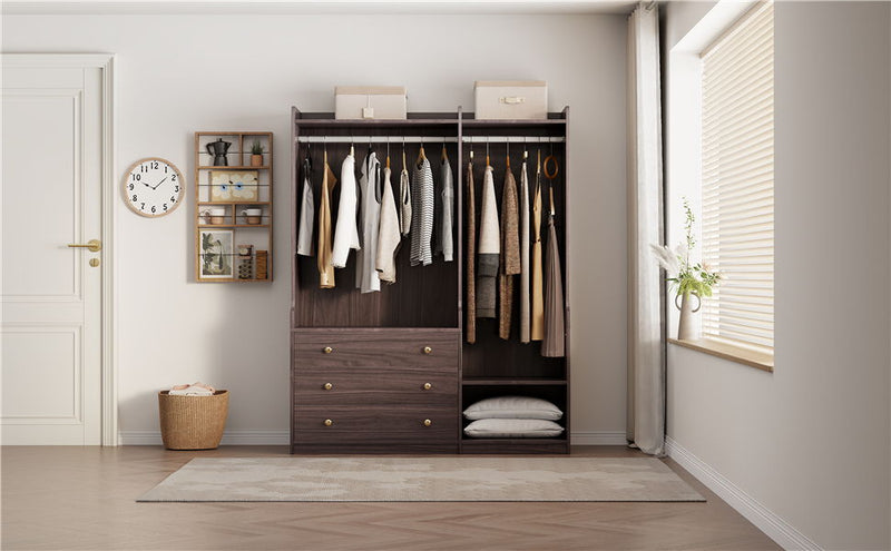 Open Wardrobe Storage For Bedroom