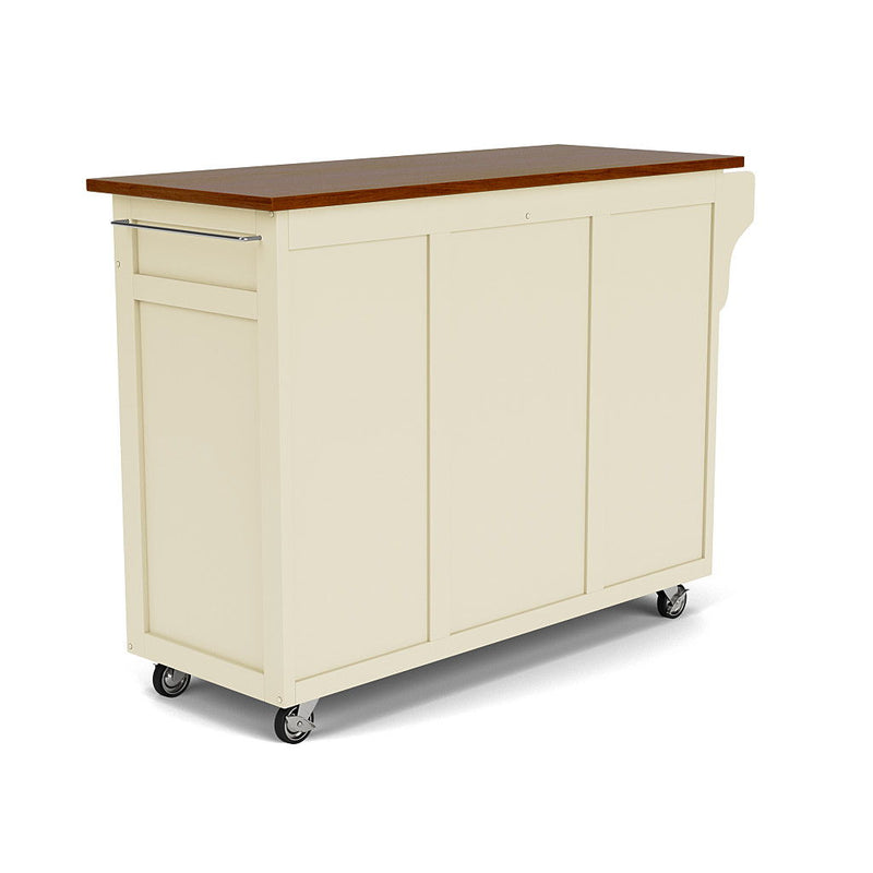 Create-A-Cart - 4 Doors Kitchen Cart - Cherry Wood Top