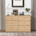 Modern 6 Drawer Dresser For Bedroom, Ample Storage Wide Chest Of Drawers, Sturdy & Safe