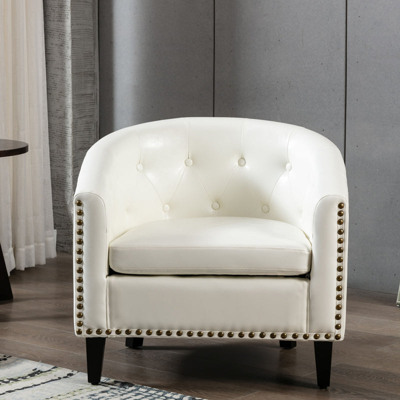 Tufted Barrel Chairtub Chair For Living Room Bedroom Club Chairs