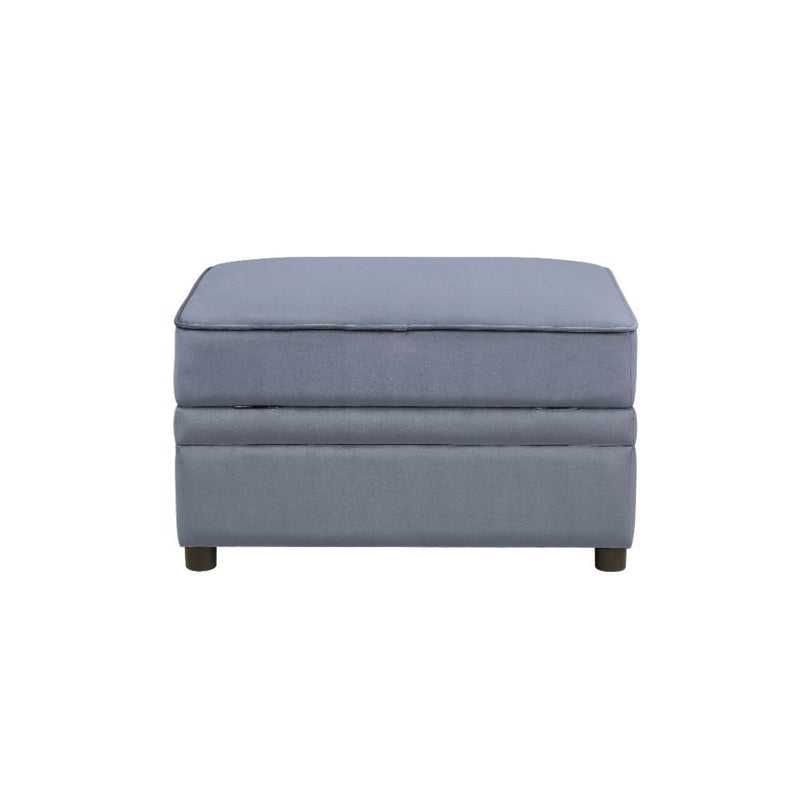 Bois II - Ottoman - Gray Velvet - Atlantic Fine Furniture Inc