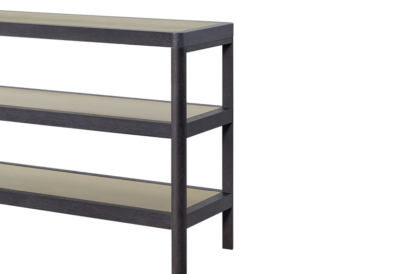 Console Table With Metal Insets - Black