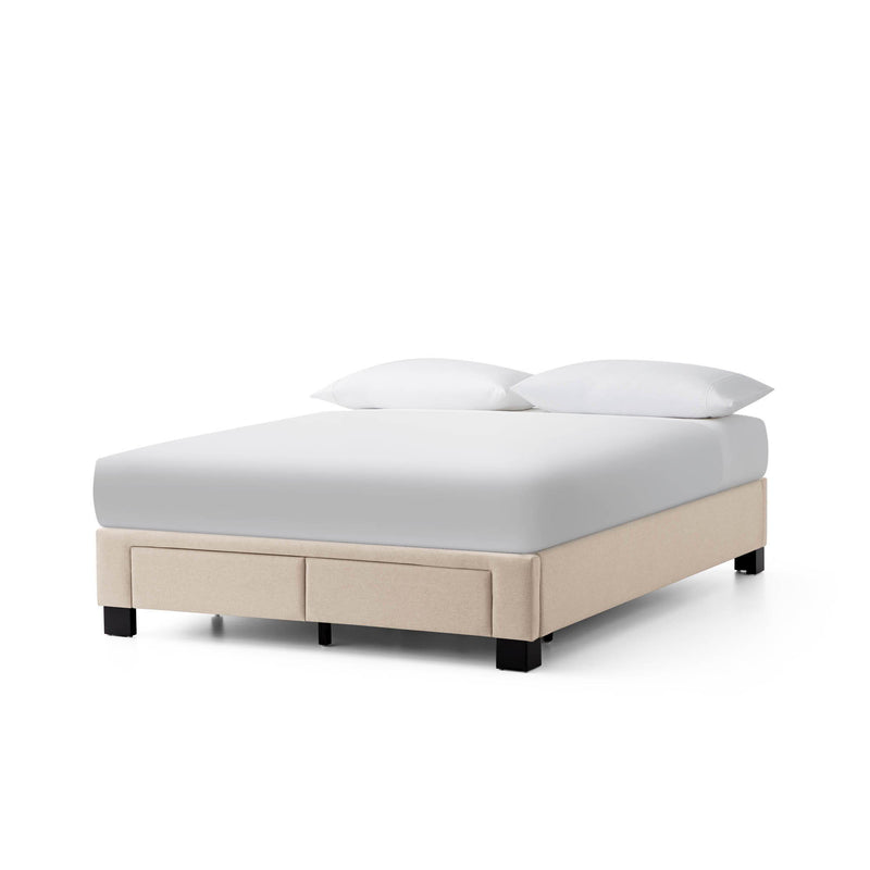 Duncan - Queen Platform Bed Base - Oat