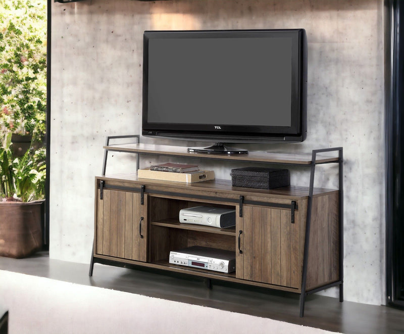 Rashawn - Rustic TV Stand - Oak