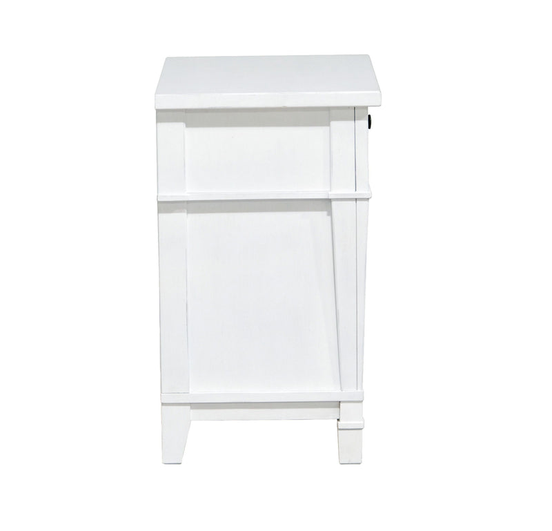 Coastal 3 Drawer Nightstand - White