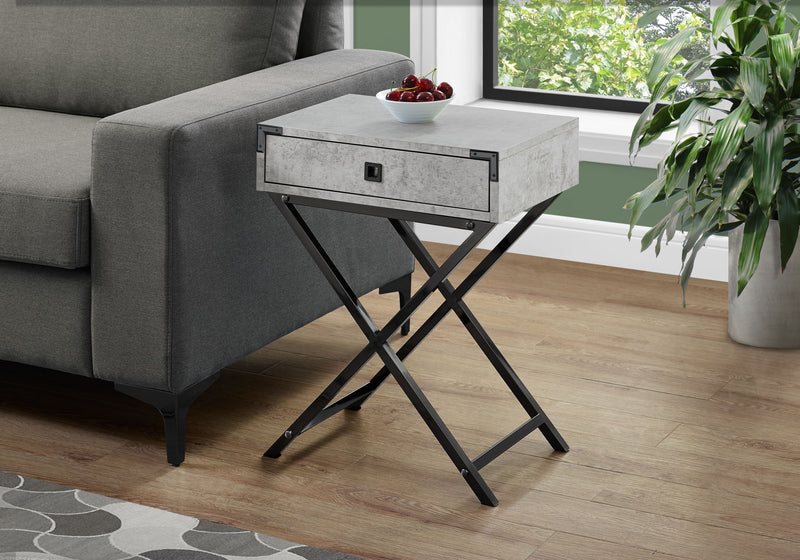 Accent Side Table, Storage Drawer, Stylish Design Contemporary & Modern