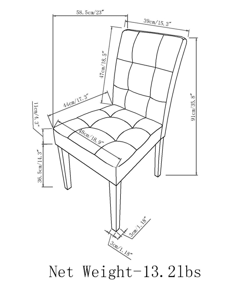 Andover - Parson Dining Chair, Upholstered (Set of 2)