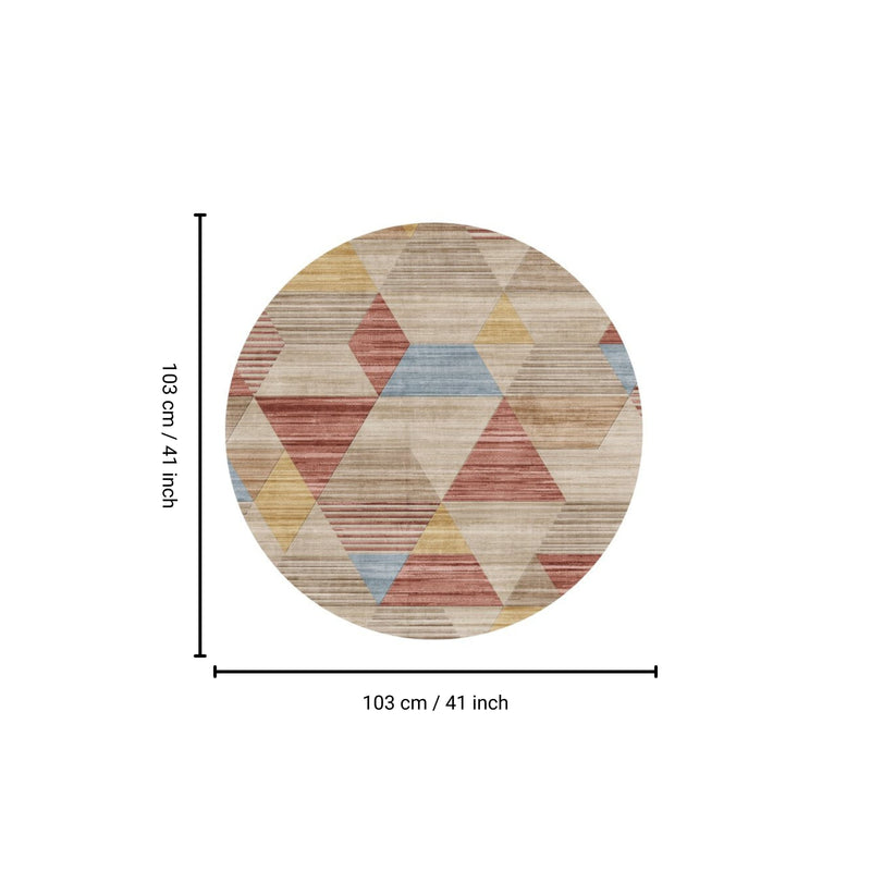 Rabbit - Washable Non - Slip Round Rug - Ivory Multi