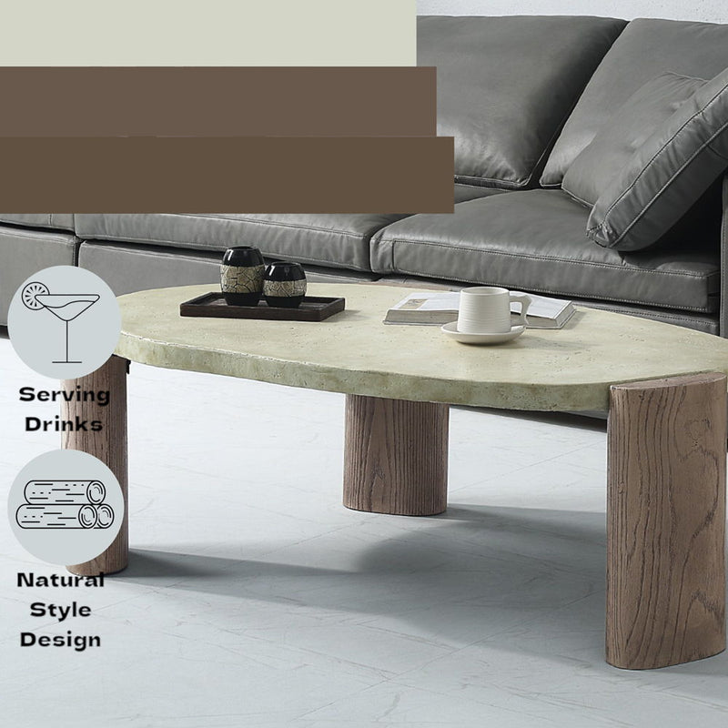 Jacinda - Coffee Table - Weathered Gray & Oak