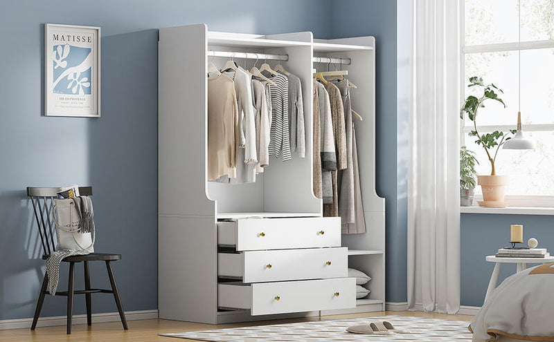 Open Wardrobe Storage For Bedroom