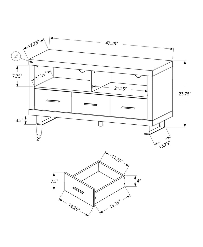 TV Stand Console Media Entertainment Center Storage Cabinet For Living Room - Taupe