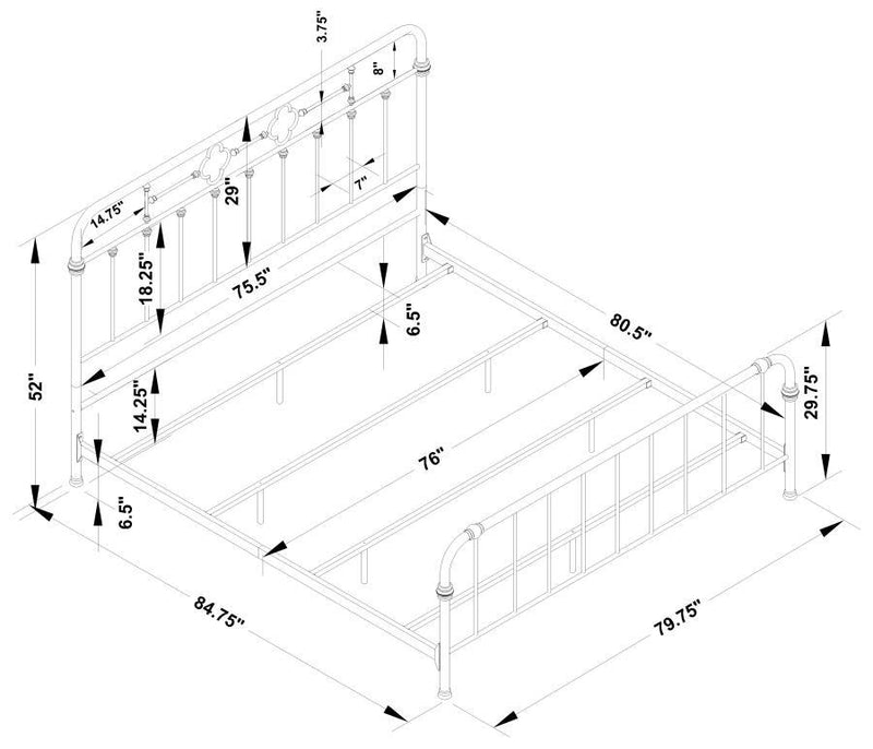 Packlan - Metal Open Frame Bed