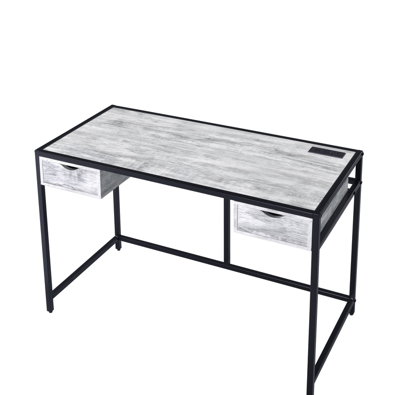 Wearn - Writing Desk - Weathered Gray & Black Finish