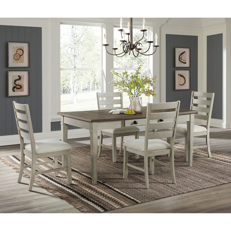 Farmington - Rectangular Dining Table - Medium Brown And Washed Stone