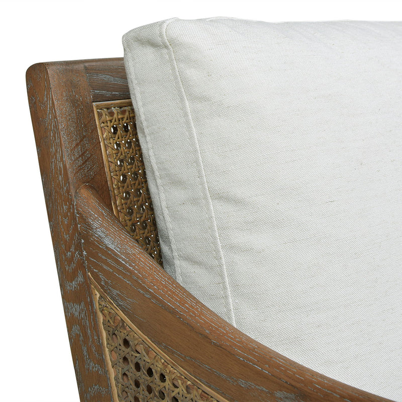 Ontario - Upholstered Accent Arm Chair - Natural White