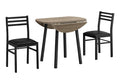 3 Pieces Dining Table Set, Small, Drop Leaf, Contemporary & Modern